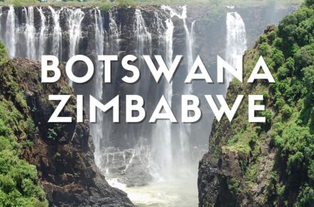 Imponente cascata Victoria Falls sul fiume Zambesi, Zambia e Zimbabwe