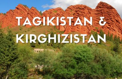 Foresta e canyon di Djeti-Oguz Leshoz nella regione di Issyk-Kul, Kirghizistan