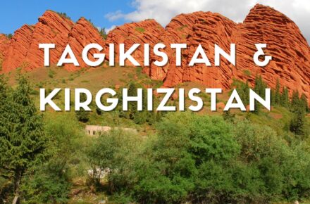 Foresta e canyon di Djeti-Oguz Leshoz nella regione di Issyk-Kul, Kirghizistan